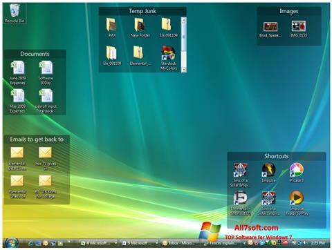 لقطة شاشة Fences لنظام التشغيل Windows 7