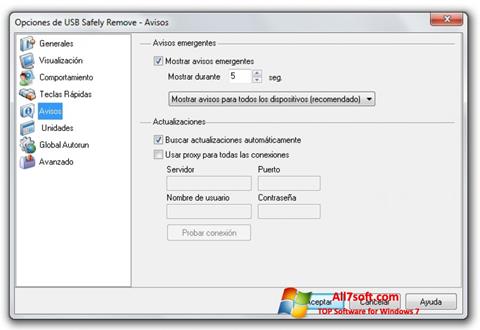 لقطة شاشة USB Safely Remove لنظام التشغيل Windows 7