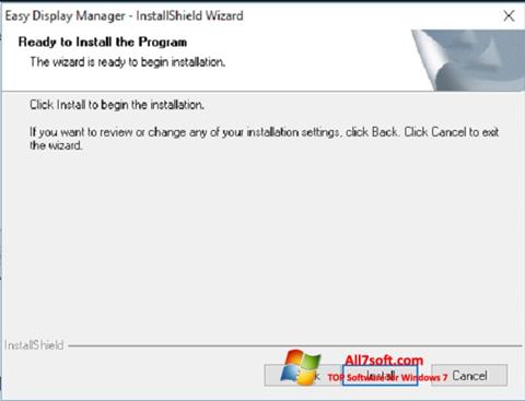 لقطة شاشة Easy Display Manager لنظام التشغيل Windows 7