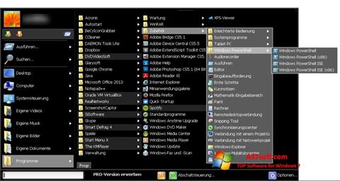 لقطة شاشة Start Menu X لنظام التشغيل Windows 7