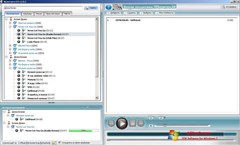 لقطة شاشة VKontakte DJ لنظام التشغيل Windows 7