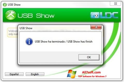 لقطة شاشة USB Show لنظام التشغيل Windows 7