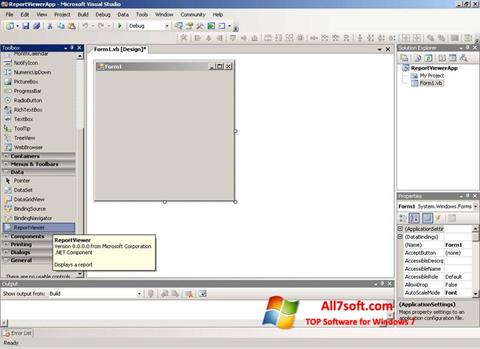 لقطة شاشة Microsoft Visual Studio Express لنظام التشغيل Windows 7
