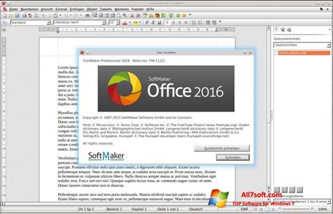 لقطة شاشة SoftMaker Office لنظام التشغيل Windows 7
