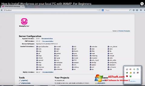 لقطة شاشة WampServer لنظام التشغيل Windows 7