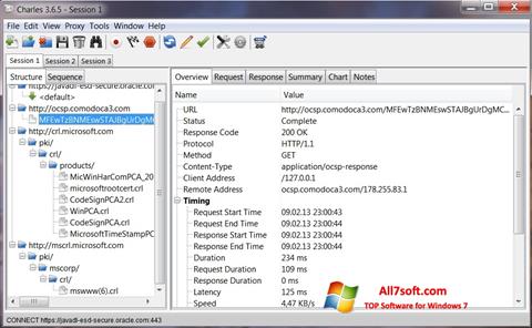 لقطة شاشة Charles لنظام التشغيل Windows 7