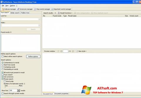 لقطة شاشة SearchInform لنظام التشغيل Windows 7