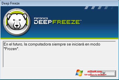 لقطة شاشة Deep Freeze لنظام التشغيل Windows 7