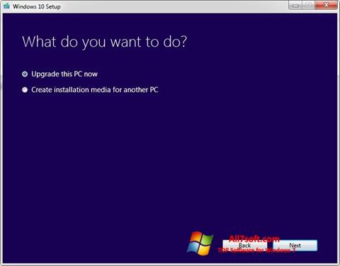 لقطة شاشة Media Creation Tool لنظام التشغيل Windows 7