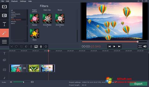 لقطة شاشة Movavi Video Suite لنظام التشغيل Windows 7