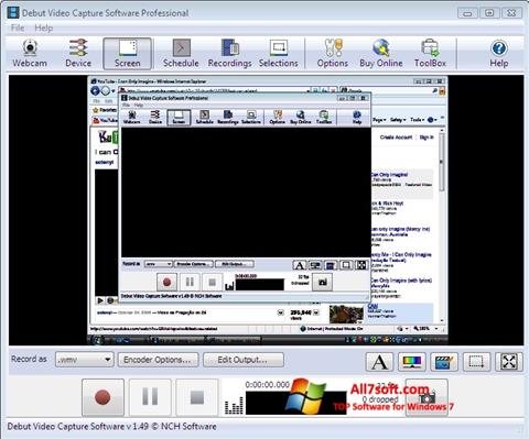 لقطة شاشة Debut Video Capture لنظام التشغيل Windows 7