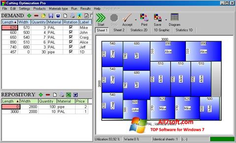 لقطة شاشة Cutting لنظام التشغيل Windows 7