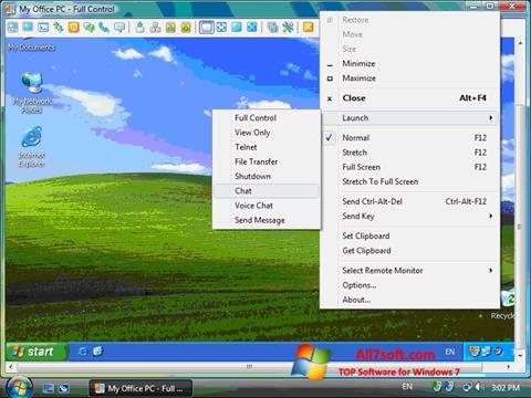 لقطة شاشة Radmin لنظام التشغيل Windows 7