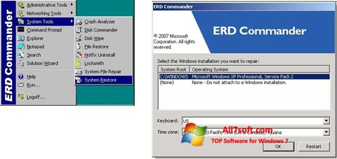لقطة شاشة ERD Commander لنظام التشغيل Windows 7