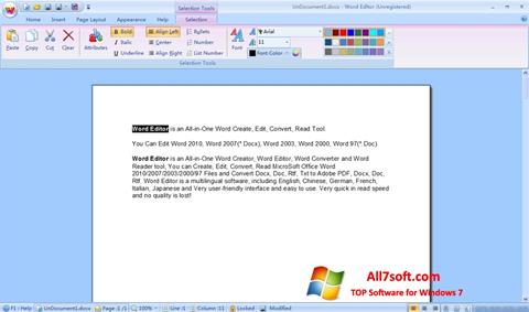 لقطة شاشة DocX Reader لنظام التشغيل Windows 7