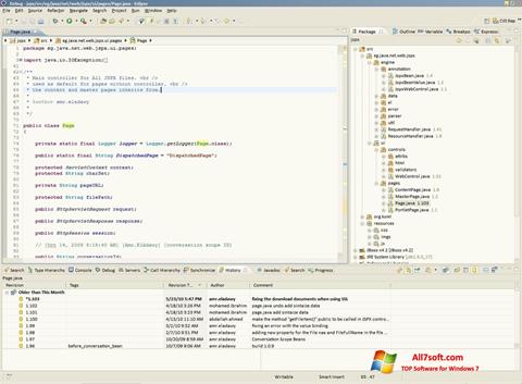 لقطة شاشة Eclipse لنظام التشغيل Windows 7
