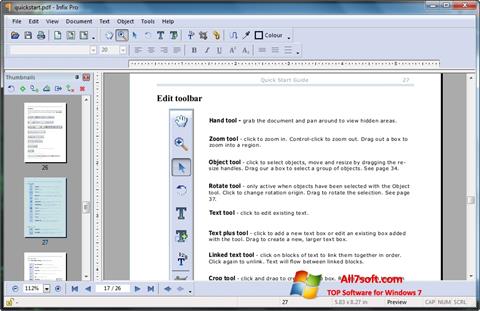 لقطة شاشة Infix PDF Editor لنظام التشغيل Windows 7