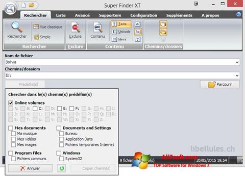 لقطة شاشة Super Finder XT لنظام التشغيل Windows 7