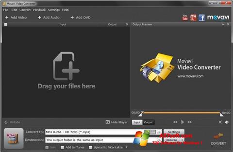 لقطة شاشة Movavi Video Converter لنظام التشغيل Windows 7