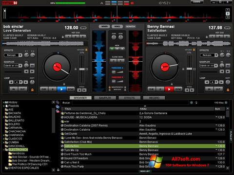 لقطة شاشة Virtual DJ Pro لنظام التشغيل Windows 7