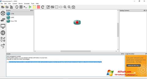لقطة شاشة GNS3 لنظام التشغيل Windows 7