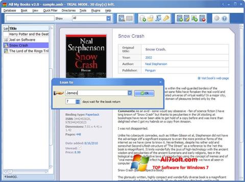 لقطة شاشة All My Books لنظام التشغيل Windows 7