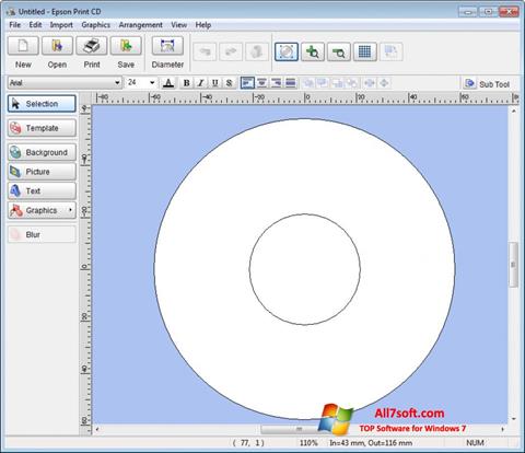 لقطة شاشة EPSON Print CD لنظام التشغيل Windows 7