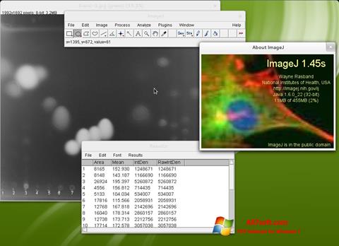 لقطة شاشة ImageJ لنظام التشغيل Windows 7