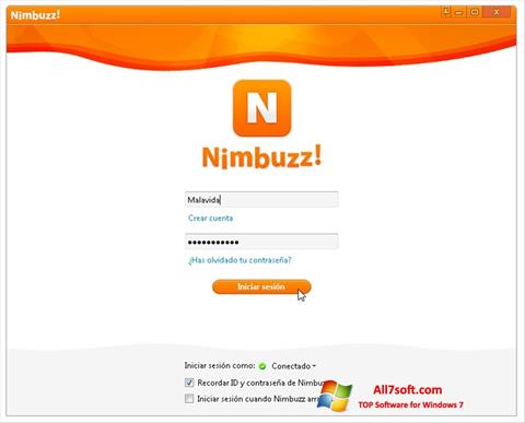 لقطة شاشة Nimbuzz لنظام التشغيل Windows 7