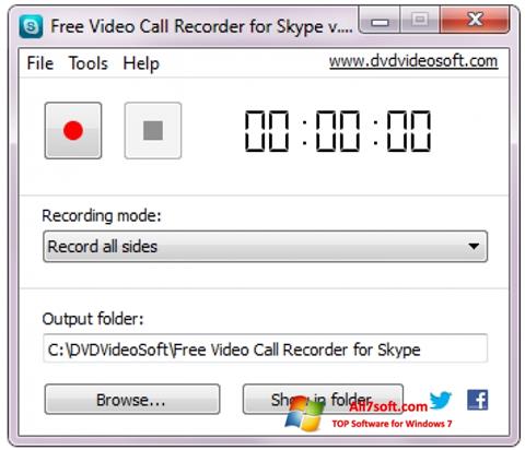 لقطة شاشة Free Video Call Recorder for Skype لنظام التشغيل Windows 7