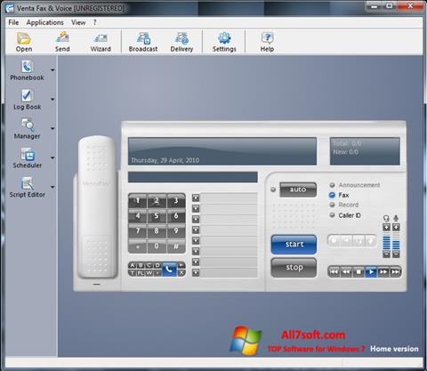 لقطة شاشة VentaFax لنظام التشغيل Windows 7