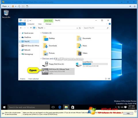 لقطة شاشة Virtual CD لنظام التشغيل Windows 7