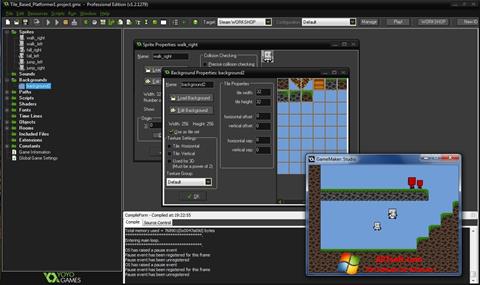 لقطة شاشة GameMaker: Studio لنظام التشغيل Windows 7