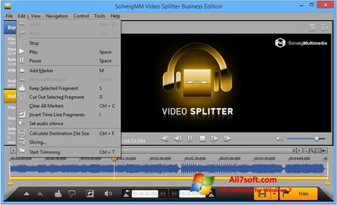 لقطة شاشة SolveigMM Video Splitter لنظام التشغيل Windows 7