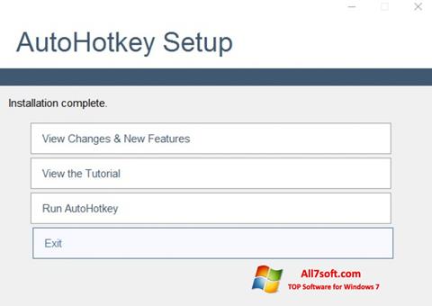 لقطة شاشة AutoHotkey لنظام التشغيل Windows 7