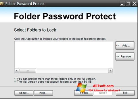لقطة شاشة Password Protect USB لنظام التشغيل Windows 7