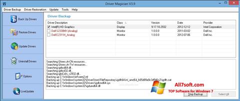 لقطة شاشة Driver Magician لنظام التشغيل Windows 7