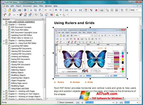 لقطة شاشة Foxit Advanced PDF Editor لنظام التشغيل Windows 7