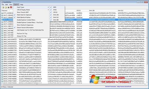 لقطة شاشة HashMyFiles لنظام التشغيل Windows 7