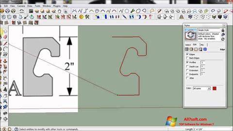 لقطة شاشة SketchUp لنظام التشغيل Windows 7