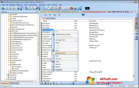 لقطة شاشة Remote Administration Tool لنظام التشغيل Windows 7