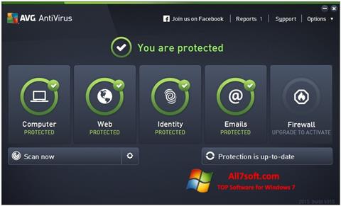 لقطة شاشة AVG AntiVirus Pro لنظام التشغيل Windows 7