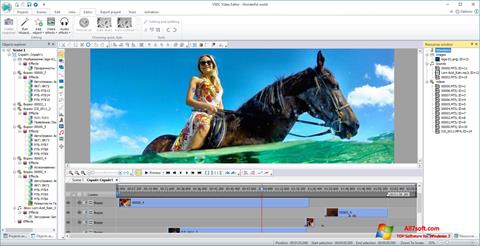 لقطة شاشة VSDC Free Video Editor لنظام التشغيل Windows 7