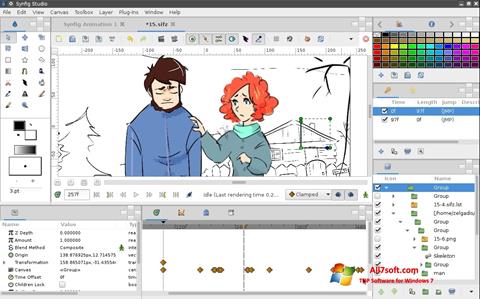 لقطة شاشة Synfig Studio لنظام التشغيل Windows 7